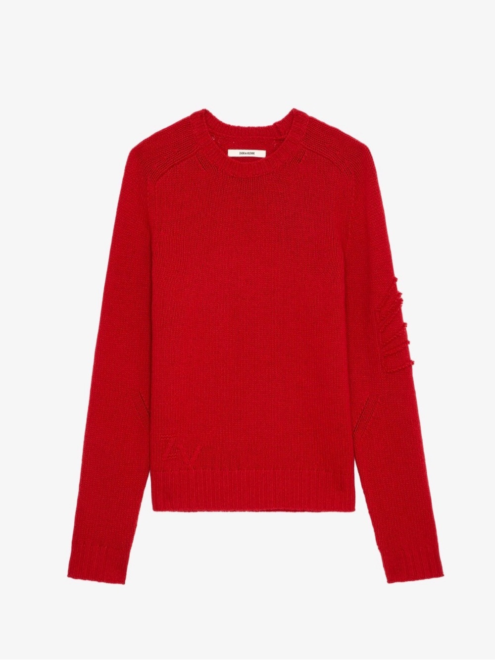 ZADIG & VOLTAIRE Unisex Jordan Arrow Merino Wool Sweater in Red NWT